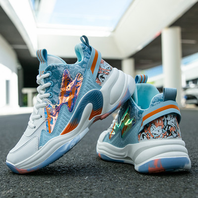 33~44. Szülő-gyerek kosárlabdacipők női fűzős tornacipők férfi kosárlabdacipők légáteresztő Trend férfi tornacipők sétacipők