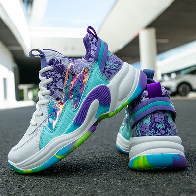 33~44. Szülő-gyerek kosárlabdacipők női fűzős tornacipők férfi kosárlabdacipők légáteresztő Trend férfi tornacipők sétacipők