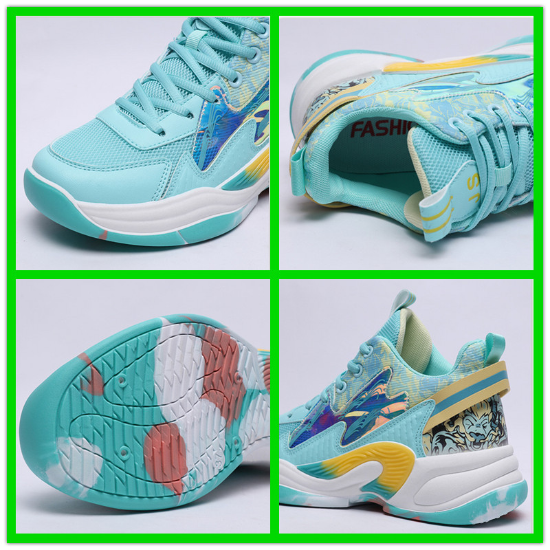 33~44. Szülő-gyerek kosárlabdacipők női fűzős tornacipők férfi kosárlabdacipők légáteresztő Trend férfi tornacipők sétacipők