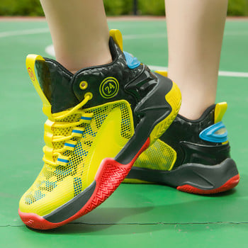 Hot Sale Παπούτσια μπάσκετ για παιδιά Αντιολισθητικά παπούτσια για αγόρια, κορίτσια, αθλητικά παπούτσια για τρέξιμο, ψηλά αναπνεύσιμα