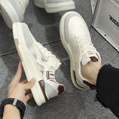 Мъжки обувки за скейтборд Мрежести удобни обувки с платформа с дебело дъно Мъжки ежедневни вулканизирани обувки Маратонки Студентски обувки