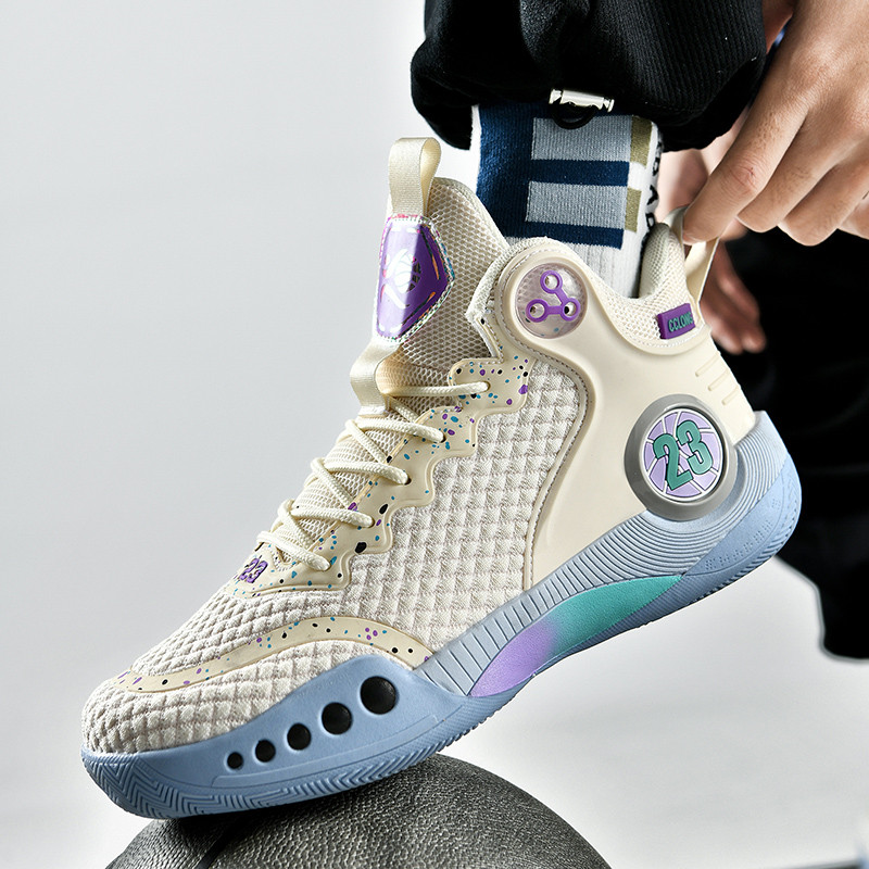 BOANXIL vasariniai vyriški nauji tinkliniai kvėpuojantys krepšinio batai, kovoti su treniruotėmis jaunimo sportbačiai Patogūs neslystantys sportiniai batai