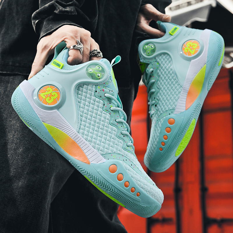 BOANXIL vasariniai vyriški nauji tinkliniai kvėpuojantys krepšinio batai, kovoti su treniruotėmis jaunimo sportbačiai Patogūs neslystantys sportiniai batai