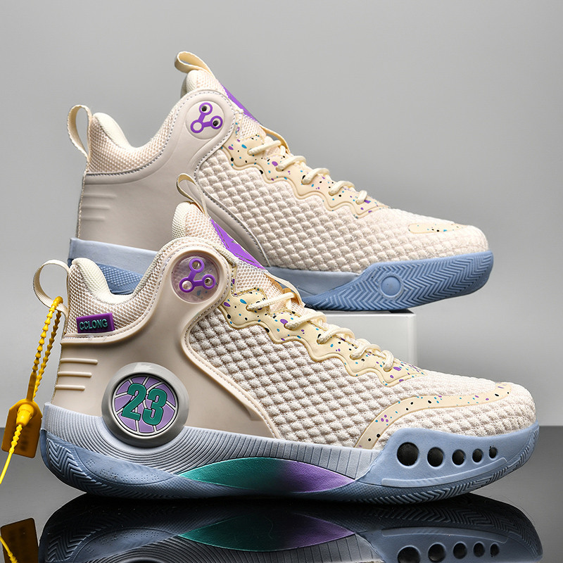 BOANXIL vasariniai vyriški nauji tinkliniai kvėpuojantys krepšinio batai, kovoti su treniruotėmis jaunimo sportbačiai Patogūs neslystantys sportiniai batai