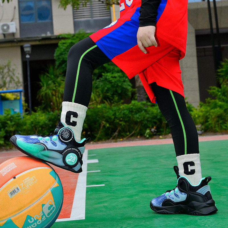 Új gyermek márkájú kosárlabdacipők Légáteresztő és kényelmes gyermek sportcipők Divat szabadtéri fiú kosárlabdacipők