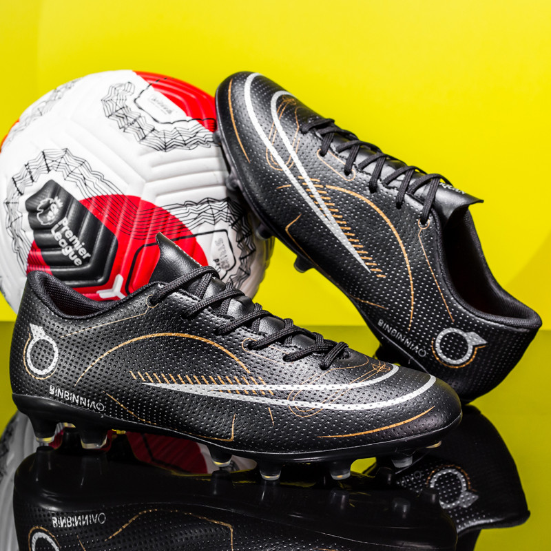 Professzionális TF/FG futballcipők férfiaknak és nőknek csúszásmentes unisex futballcipők 35-45 méretű, hosszú tüskés és lapos talpú tornacipők