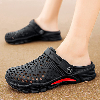 Спортни сандали Мъжки бързосъхнещи летни аква чехли Неплъзгащи се плажни сандали Мъжки затворени пръсти Меки обувки за речен риболов