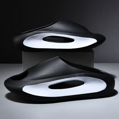 Zīmolu vasaras čības sievietēm vīriešiem ar biezu dibenu platformas slaidi mīkstas EVA dobas unisex sporta sandales āra pludmales apavi