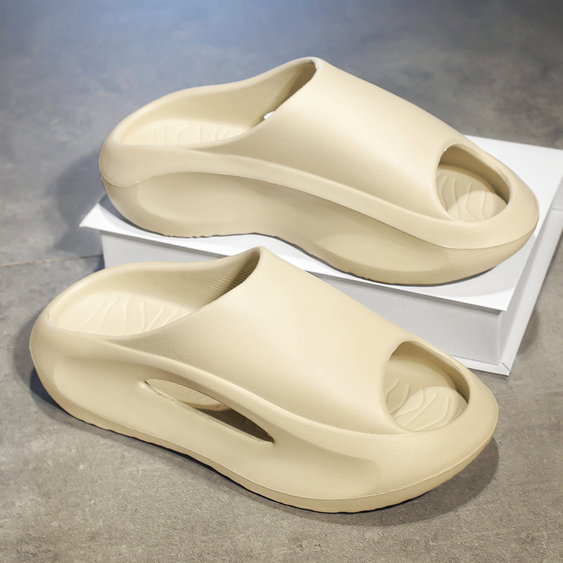 Zīmolu vasaras čības sievietēm vīriešiem ar biezu dibenu platformas slaidi mīkstas EVA dobas unisex sporta sandales āra pludmales apavi