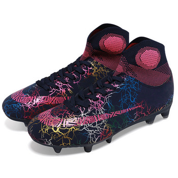 Мъжки футболни обувки Футболни обувки с високи глезени Дамски меки мъжки детски детски футболни обувки Botas De Futbol Чорапи Бутли Тренировка