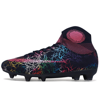Ανδρικά παπούτσια ποδοσφαίρου ψηλά παπούτσια ποδοσφαίρου στον αστράγαλο Γυναικεία Soft Groud Ανδρικά παιδικά παπούτσια ποδοσφαίρου Botas De Futbol Κάλτσες Σφίγγες προπόνηση