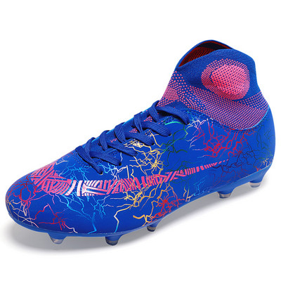 Meeste Jalgpallisaapad Kõrge pahkluu Jalgpallijalats Naiste Pehme Groud Mees Laste Jalgpallijalatsid Botas De Futbol Sokid Klambrid Treening