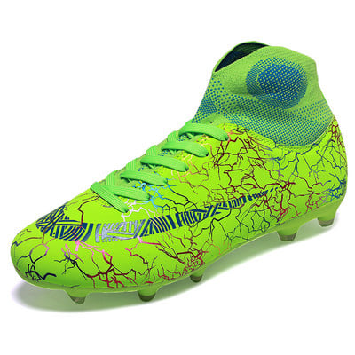 Meeste Jalgpallisaapad Kõrge pahkluu Jalgpallijalats Naiste Pehme Groud Mees Laste Jalgpallijalatsid Botas De Futbol Sokid Klambrid Treening