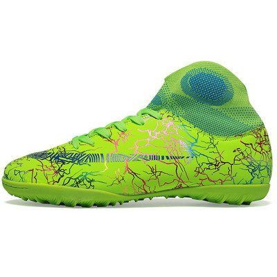 Meeste Jalgpallisaapad Kõrge pahkluu Jalgpallijalats Naiste Pehme Groud Mees Laste Jalgpallijalatsid Botas De Futbol Sokid Klambrid Treening