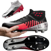 Ülikerged Meeste Kõrged FG Jalgpallijalatsid Hingavad pahkluu klambrid Jalgpallisaapad Meeste Õues Rohutreening Sporditossud 40-45