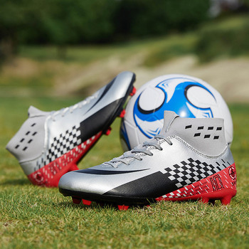Свръхлеки мъжки високи футболни обувки FG Дишащи щипки за глезена Футболни обувки Мъжки спортни маратонки за трева на открито 40-45