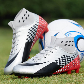 Свръхлеки мъжки високи футболни обувки FG Дишащи щипки за глезена Футболни обувки Мъжки спортни маратонки за трева на открито 40-45