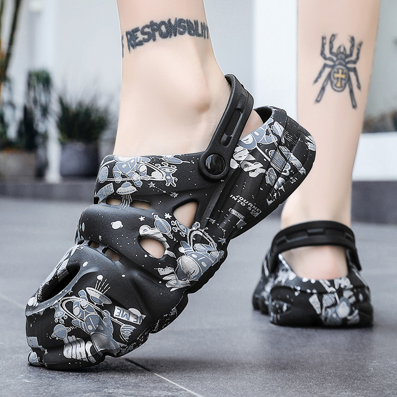 BOANXIL nyári férfi divat sokoldalú légáteresztő papucs csúszásmentes papucs szabadtéri alkalmi kerti cipő Strandszandál férfiaknak