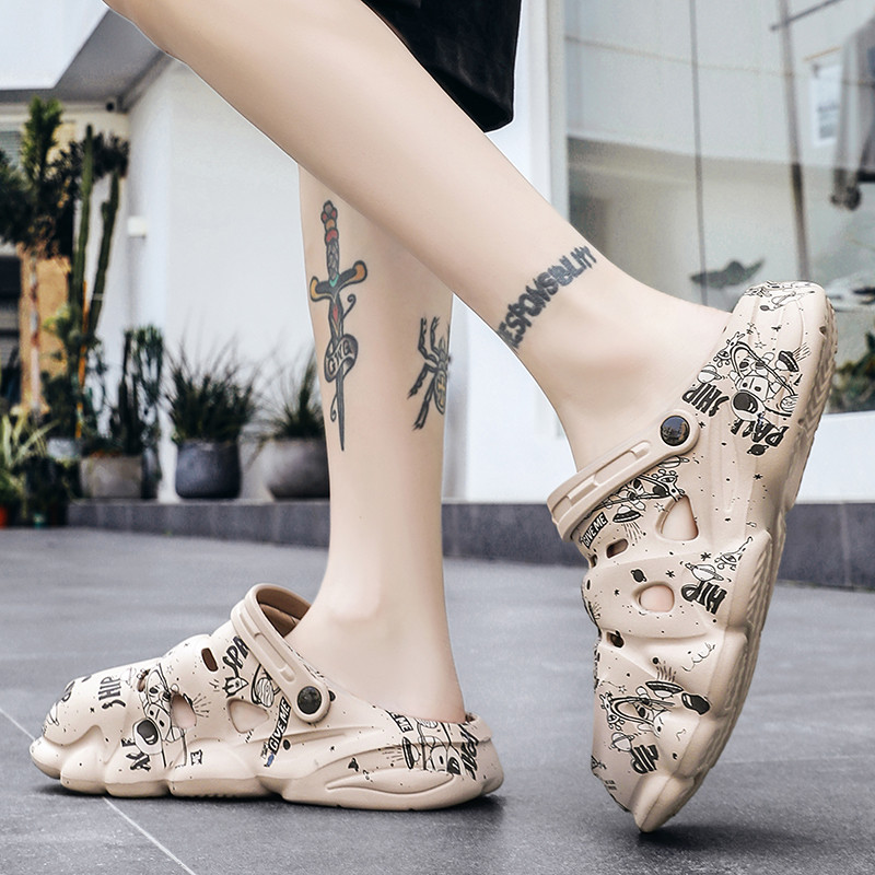 BOANXIL nyári férfi divat sokoldalú légáteresztő papucs csúszásmentes papucs szabadtéri alkalmi kerti cipő Strandszandál férfiaknak