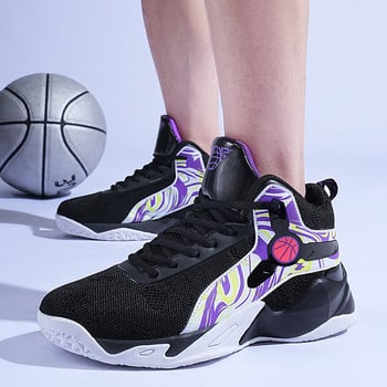 2023 Нови готини мъжки баскетболни обувки Нехлъзгащи се спортни маратонки за мъже Устойчиви баскетболни обувки Момчета Маратонки на открито Дамски