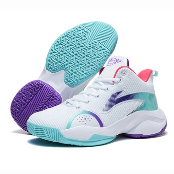 Марка Мъжки баскетболни обувки Нехлъзгащи се спортни обувки Дишащи омекотяващи спортни обувки за фитнес тренировки Спортни обувки Trend Boys Баскетболни маратонки
