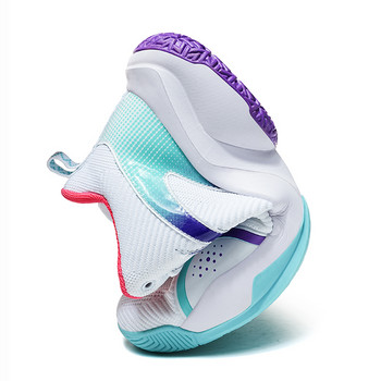 Марка Мъжки баскетболни обувки Нехлъзгащи се спортни обувки Дишащи омекотяващи спортни обувки за фитнес тренировки Спортни обувки Trend Boys Баскетболни маратонки