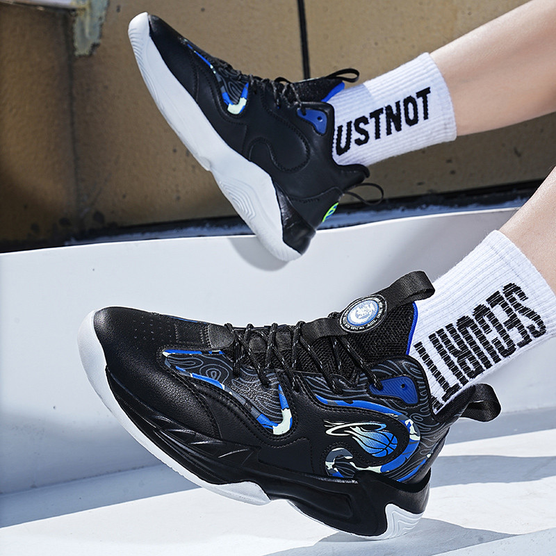 Professzionális férfi kosárlabdacipő gumitalp csúszásmentes sportcipő férfi tornacipő csúszásgátló magas felső lélegző kosárlabdacipő