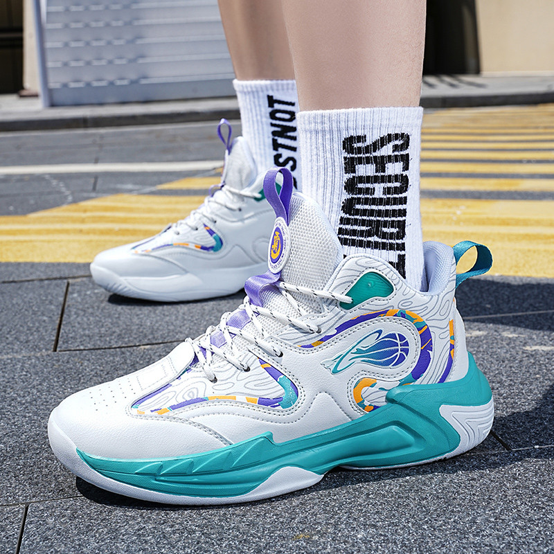 Professzionális férfi kosárlabdacipő gumitalp csúszásmentes sportcipő férfi tornacipő csúszásgátló magas felső lélegző kosárlabdacipő