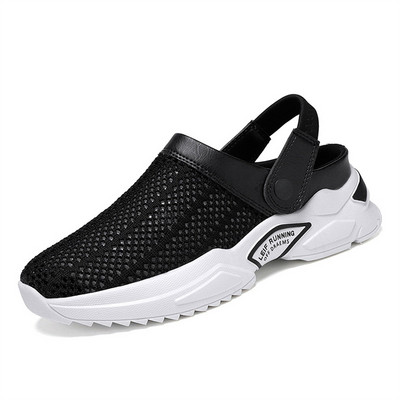 Kvėpuojantys tinkliniai sportiniai sandalai Vyriški greitai džiūstantys vasariniai vandens batai Neslystantys paplūdimio sandalai vyriški plaukimo batai su uždaru pirštu.