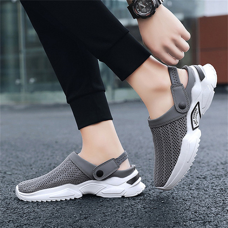 Kvėpuojantys tinkliniai sportiniai sandalai Vyriški greitai džiūstantys vasariniai vandens batai Neslystantys paplūdimio sandalai vyriški plaukimo batai su uždaru pirštu.