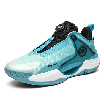 Серия Aybycy Баскетболни обувки против хлъзгане за мъжки спортни обувки, мъжки маратонки с въртящи се копчета за кошница
