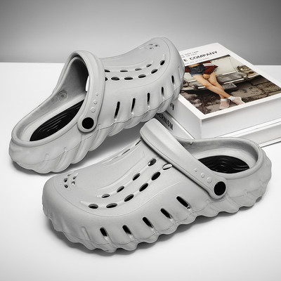 BOANXIL jauni liela izmēra alas apavi vīriešu vasaras komplektā, galvas ērtas sandales, biezas apakšas odere Sporta pludmales sandales vīriešiem