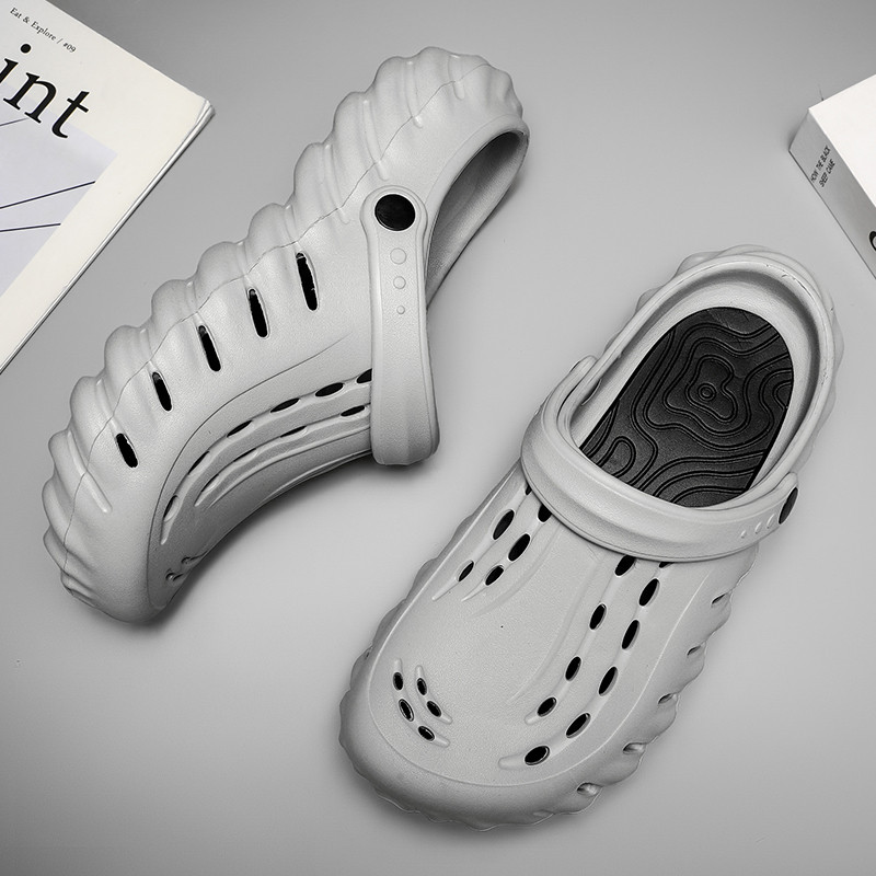 BOANXIL jauni liela izmēra alas apavi vīriešu vasaras komplektā, galvas ērtas sandales, biezas apakšas odere Sporta pludmales sandales vīriešiem