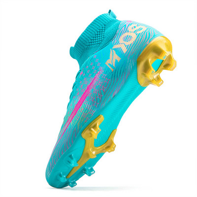 Új fényes futballcipők tüskék kültéri nagy méretű férfi cipők sportcipők divatos magas felső fehér tornacipők uniszex Botas De Futbol