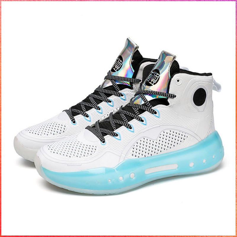 Magas felső, uniszex kosárlabdacsizma, üreges felső, légáteresztő kosárcipő ultrakönnyű fűzős, stabil tartó Tenis Masculino