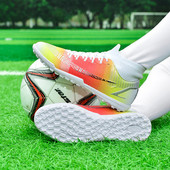 Kiváló minőségű professzionális futballcipők férfi női szupersztár turf futballcipők férfi légáteresztő zokni Futsal cipők botas futbol