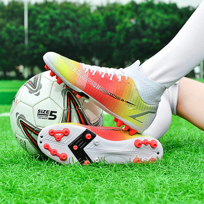 Kiváló minőségű professzionális futballcipők férfi női szupersztár turf futballcipők férfi légáteresztő zokni Futsal cipők botas futbol