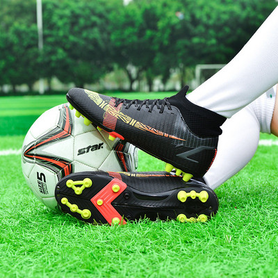 Kiváló minőségű professzionális futballcipők férfi női szupersztár turf futballcipők férfi légáteresztő zokni Futsal cipők botas futbol