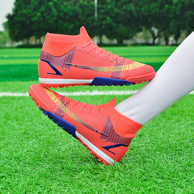 Kiváló minőségű professzionális futballcipők férfi női szupersztár turf futballcipők férfi légáteresztő zokni Futsal cipők botas futbol