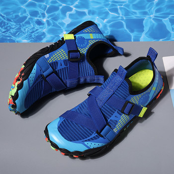 Aqua Shoes Мъжки водни обувки Дишащи плажни обувки срещу течението Воден сърф Разходка с лодка Мрежести плувни Нехлъзгащи се боси обувки Seaside