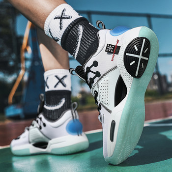 BOANXIL Λαστιχένια εξωτερική σόλα Αντιολισθητικά παπούτσια μπάσκετ Σχέδιο μόδας Personality Running Αθλητικά Παπούτσια Πρακτικής προπόνησης Ανδρικά παπούτσια