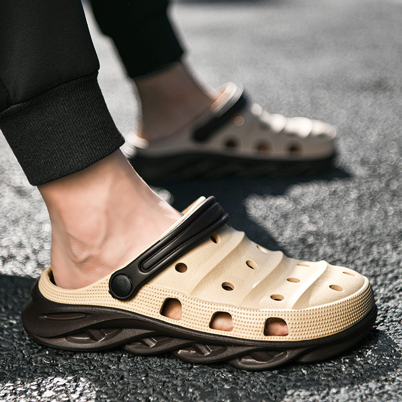 Potpuno nove muške sandale Mekane sandale za plažu EVA vrtne cipele Udobne muške klompe Papuče za vanjske cipele Cipele s rupama