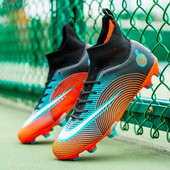 Márka Divat Zokni Futball Csizmák Férfi Női Hosszú Tüskék Professzionális Futball Cipők Férfi Légáteresztő Futsal Klipsek botas futbol