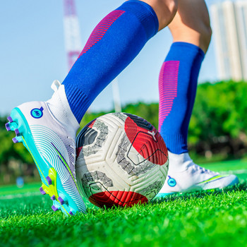 Επωνυμία Μόδα Κάλτσες Μπότες ποδοσφαίρου Ανδρικές Γυναικείες μακριές αιχμές Επαγγελματικά αθλητικά παπούτσια ποδοσφαίρου Ανδρικά αναπνεύσιμα σίτες ποδόσφαιρο botas futbol