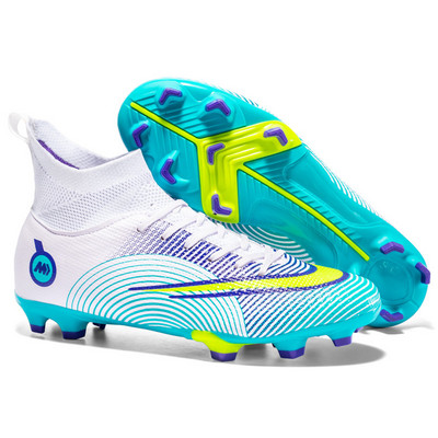 Márka Divat Zokni Futball Csizmák Férfi Női Hosszú Tüskék Professzionális Futball Cipők Férfi Légáteresztő Futsal Klipsek botas futbol