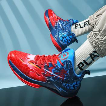 Марка Мъжки баскетболни маратонки Нехлъзгащи се носими спортни обувки за момчета Удобни спортни обувки Ежедневни спортни обувки за тенис