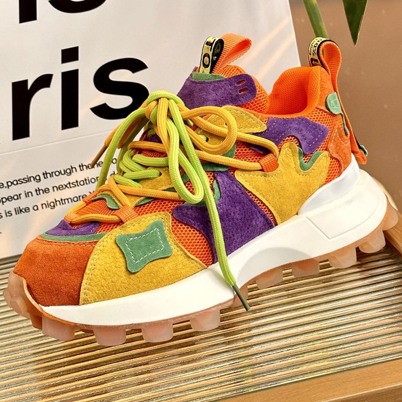 Brand Ženske cipele za skateboarding Tenisice s ravnim debelim potplatom Ženske sportske cipele Prozračne Zapatos Mujer Gumene čizme Ženske cipele