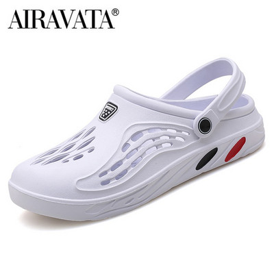 Vīriešu sieviešu čības Unisex sandales slidkalniņi elpojoši dārza koka tupeles ikdienišķs pāris pludmales sandales čības Bezmaksas piegāde 36-49 izmērs