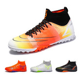 Férfi futballcipők kültéri csúszásmentes TF kényelmes, magas bokával női tornacipők futball edzőmeccs gyerekek fiúk futballcipők