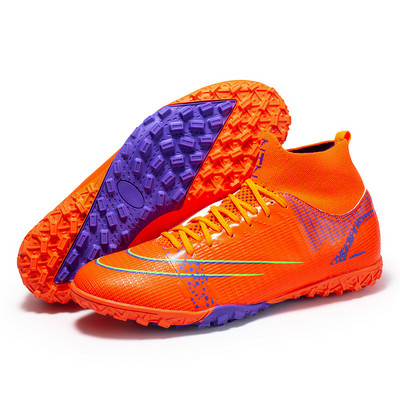 Férfi futballcipők kültéri csúszásmentes TF kényelmes, magas bokával női tornacipők futball edzőmeccs gyerekek fiúk futballcipők